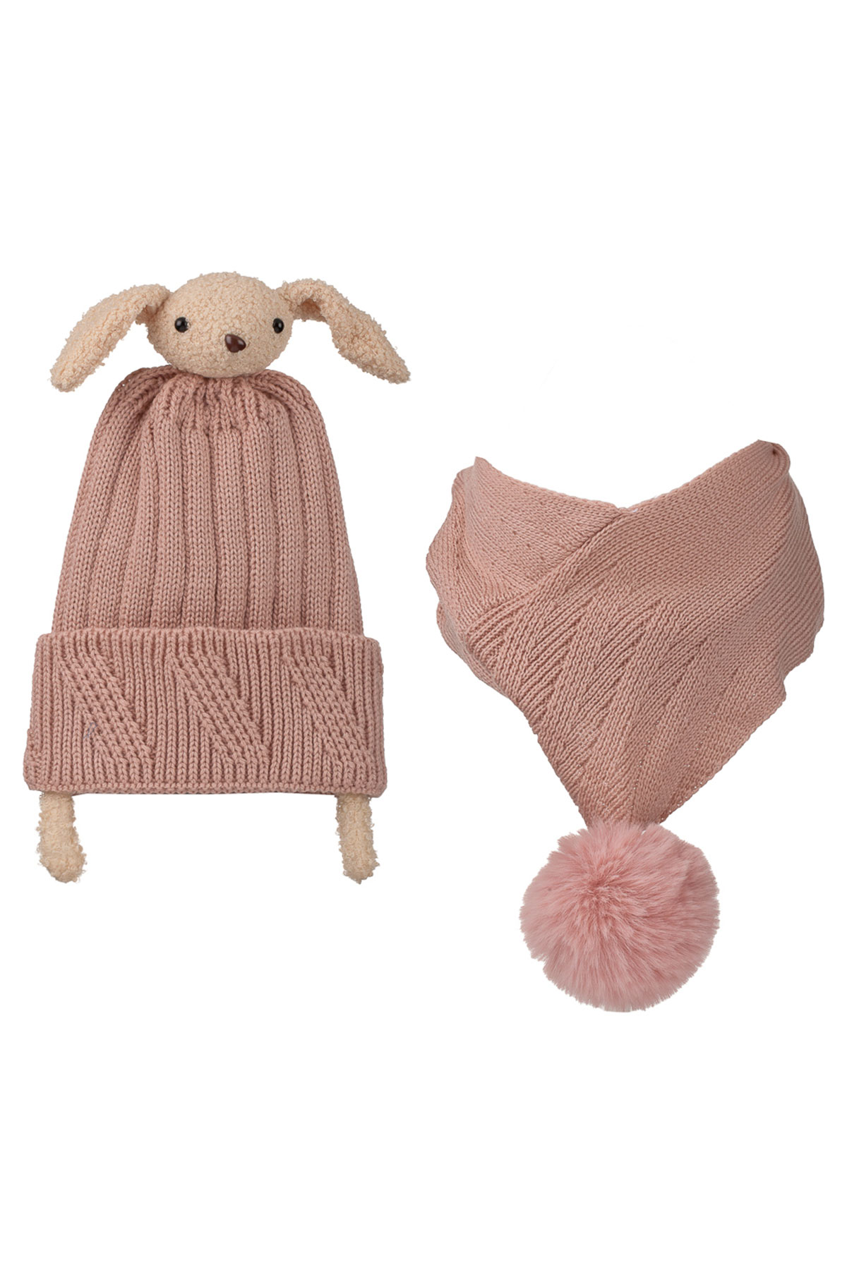 Kitti Kız Çocuk Atkı Bere Takım Aksesuarlı - Thumbnail