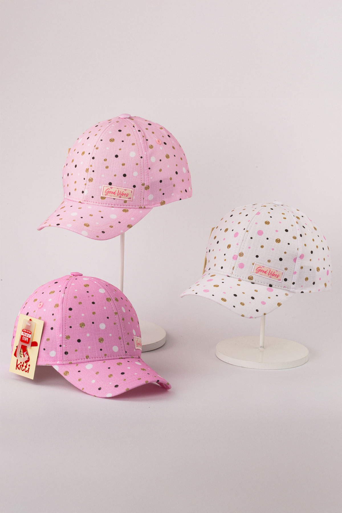 Kitti Kız Çocuk Puantiyeli Kep - Thumbnail