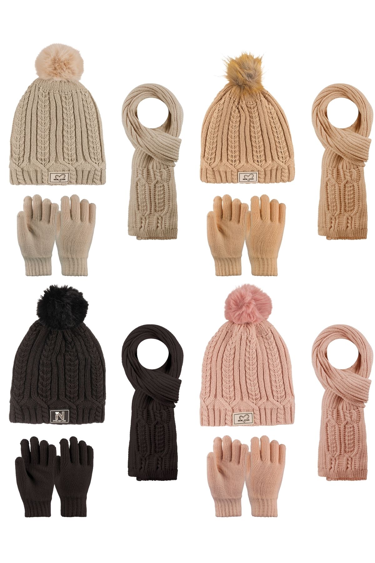 Kitti Kız Garson Atkı Bere Eldiven Takım İçi Polarlı 9-15 Yaş - Thumbnail