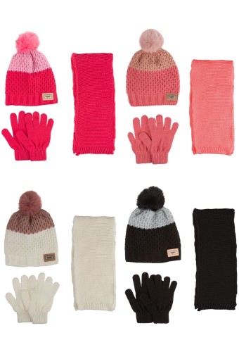 KİTTİ - Kitti Kız Garson Atkı Bere Eldiven Takım İçi Polarlı 9-15 Yaş