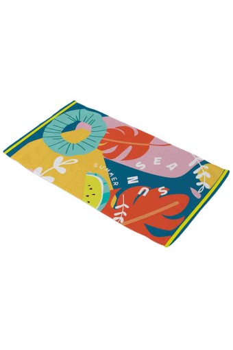 KİTTİ - Kitti Plaj Havlusu Yaprak Desenli 70x140 Cm