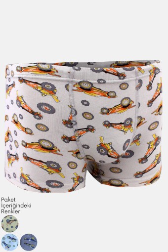 KOTA - Kota Erkek Çocuk Boxer Araba Desenli Pamuklu (1)