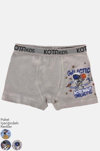 KOTA - Kota Erkek Çocuk Boxer Astronot Baskılı Penye (1)