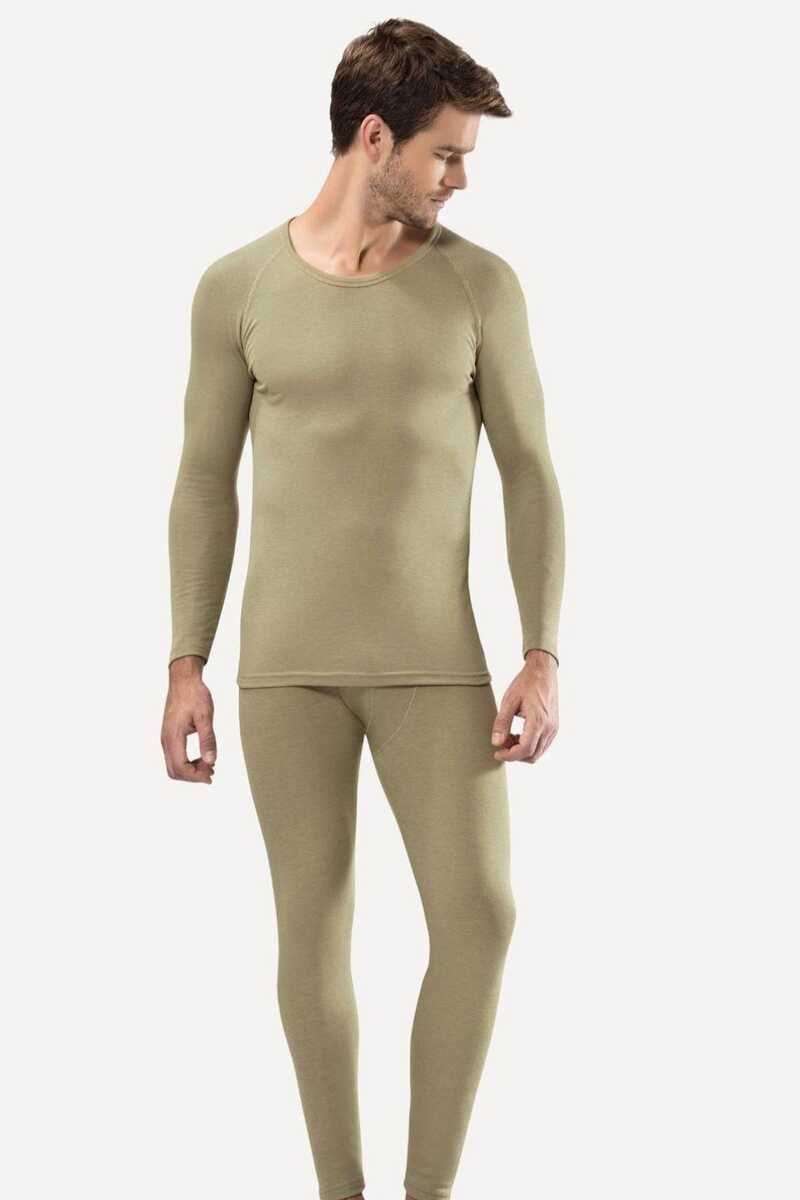 Kota Erkek İçlik Askeri Takım Termal - Haki Yeşili - 2XL - Thumbnail