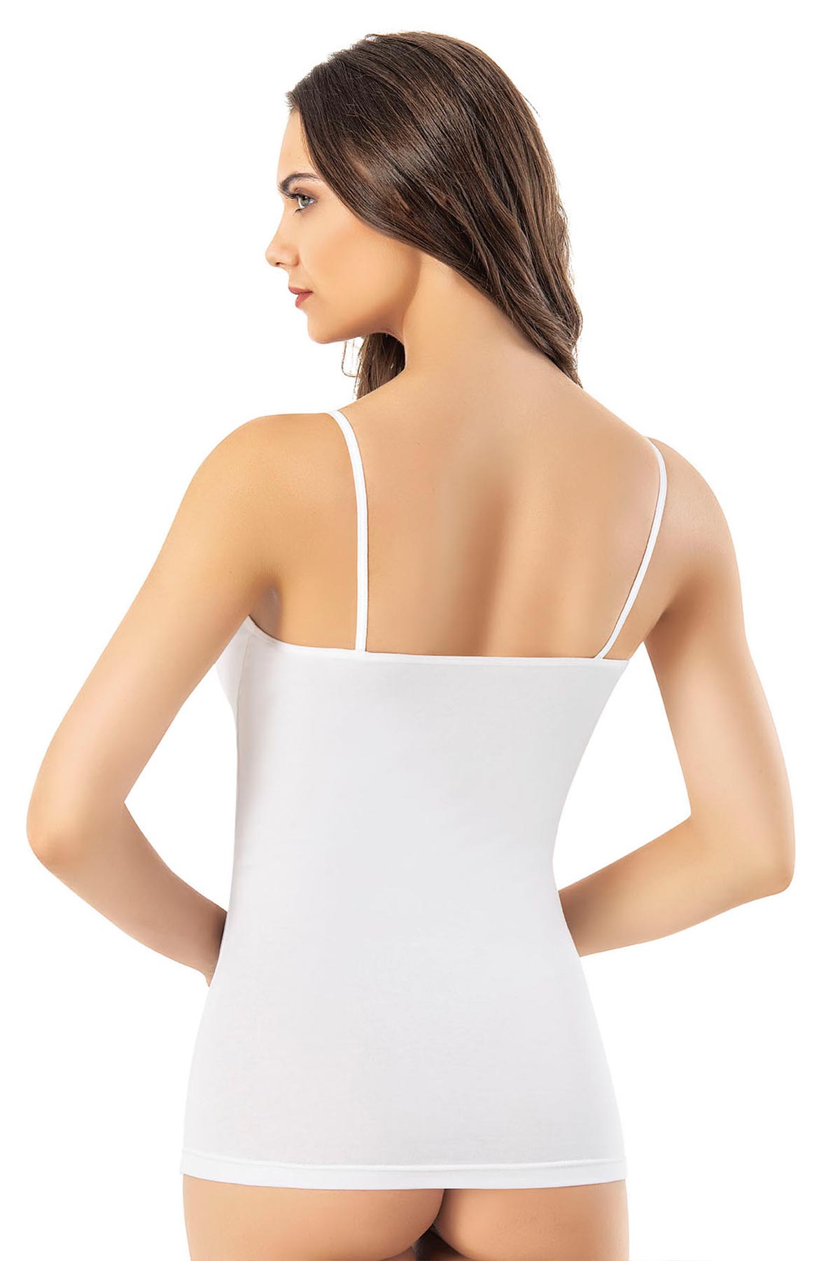 Kota Kadın Atlet İp Askılı Yakası Tüllü Modal - Thumbnail