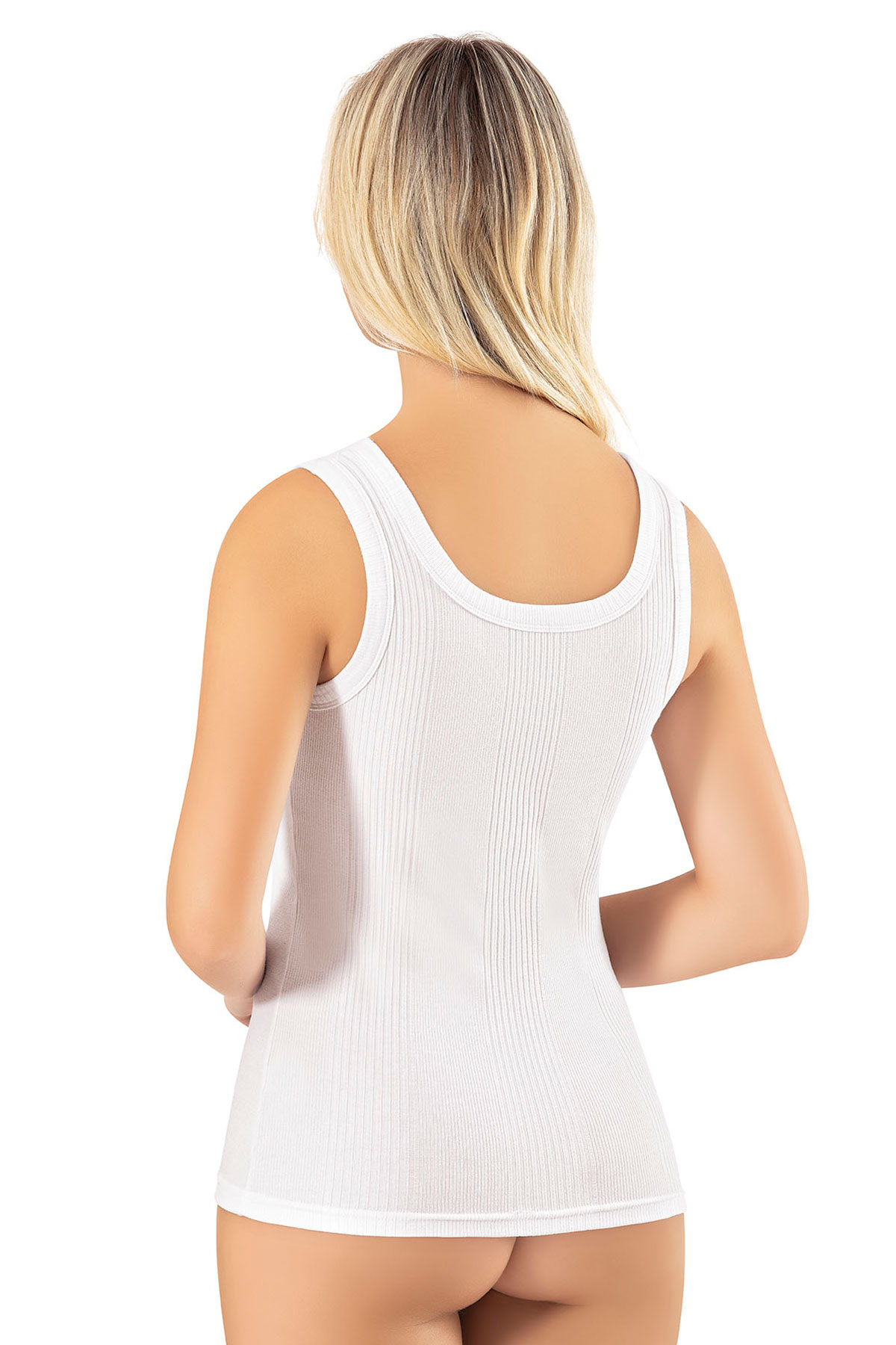 Kota Kadın Atlet Kalın Askılı Raporlu Penye Kaşkorse - Thumbnail