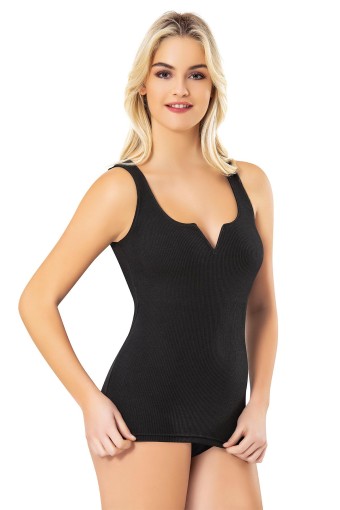 KOTA - Kota Kadın Atlet Kalın Askılı Yakası Modelli Kaşkorse Pamuklu (1)