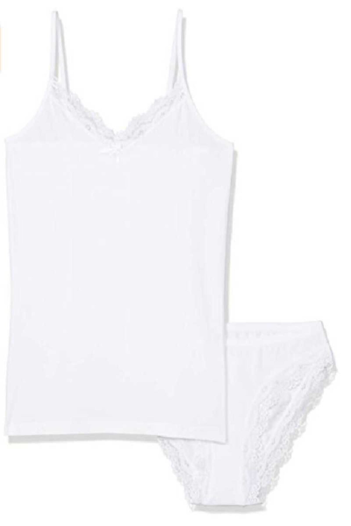 Kota Kadın Atlet ve Külot Takımı Dantelli Pamuklu - Thumbnail