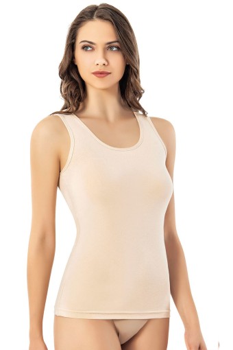 KOTA - Kota Kadın Atlet Kalın Askılı Bambu - Ten - 3XL