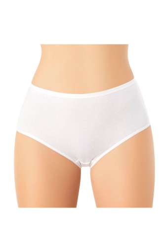 KOTA - Kota Kadın Bato Külot Penye Yüksek Bel - Beyaz - 4XL