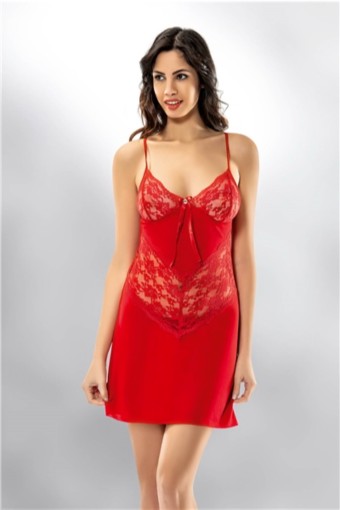 KOTA - Kota Kadın Fantezi Gecelik Takım Dantelli Viskon Kumaş (1)