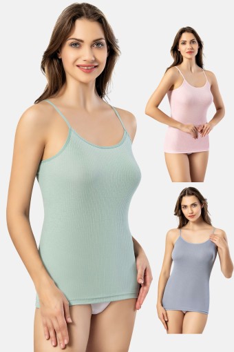 KOTA - Kota Kadın Atlet İp Askılı Raporlu Ribana - Asorti - 2XL