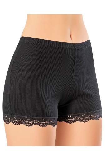 KOTA - Kota Kadın Tayt Raporlu Şort Ribana Paça Dantelli