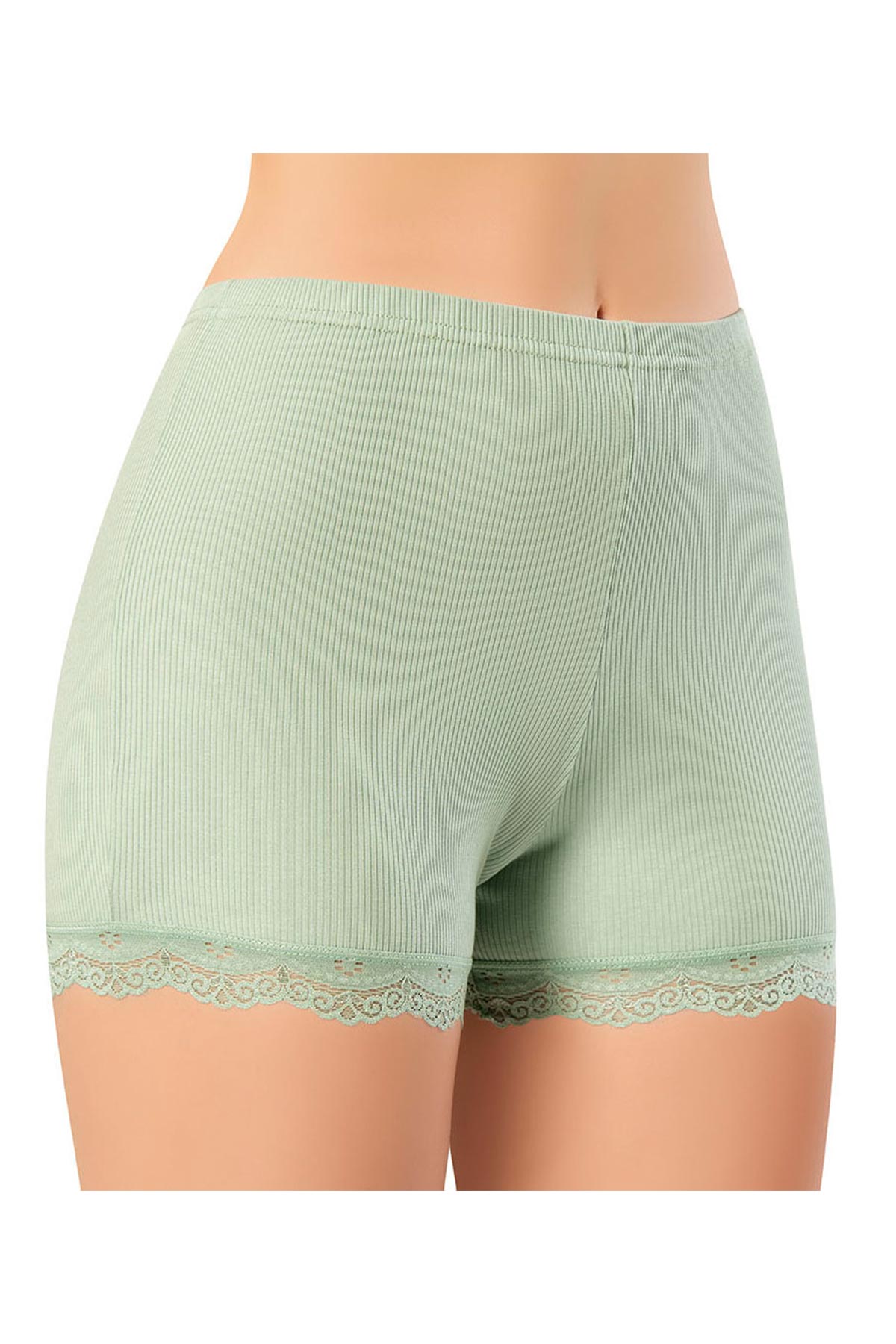 Kota Kadın Tayt Raporlu Şort Ribana Paça Dantelli - Thumbnail