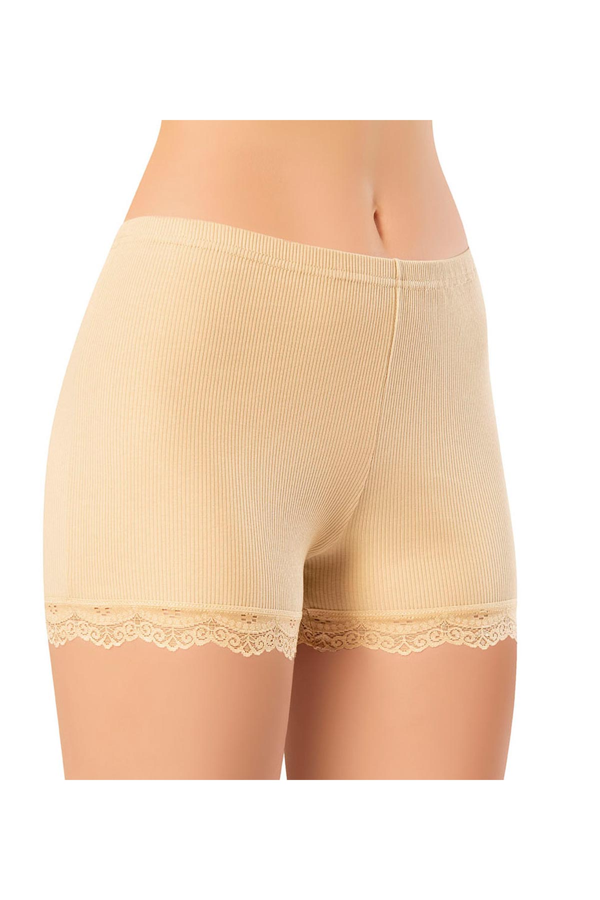 Kota Kadın Tayt Raporlu Şort Ribana Paça Dantelli - Thumbnail