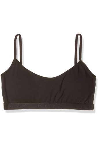 KOTA - Kota Kadın Tek Büstiyer Pedli İp Askılı Pamuklu - Siyah - 90-95