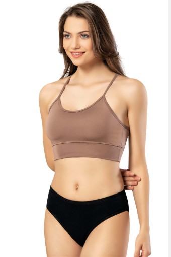 KOTA - Kota Kadın Tek Büstiyer Sırtı İp Detaylı Göğsü Pedli Dalgıç