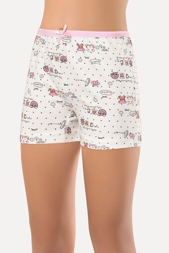 KOTA - Kota Kız Çocuk Boxer Desenli Penye
