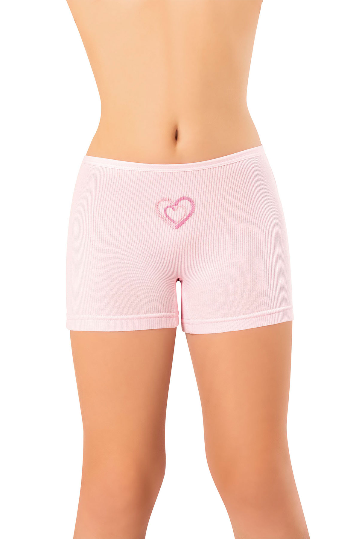 Kota Kız Çocuk Boxer Kaşkorse Kabartma Baskılı Modal - Thumbnail