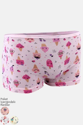 KOTA - Kota Kız Çocuk Boxer Kedi Desenli Penye (1)