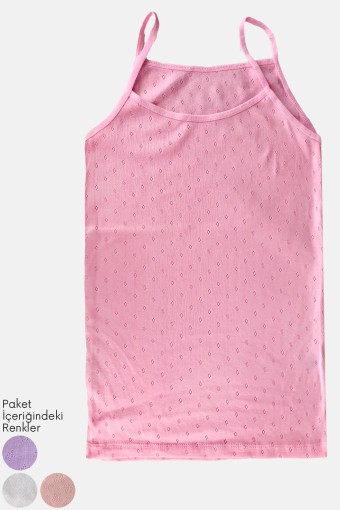 KOTA - Kota Kız Çocuk İp Askılı Atlet Transferli Ribana