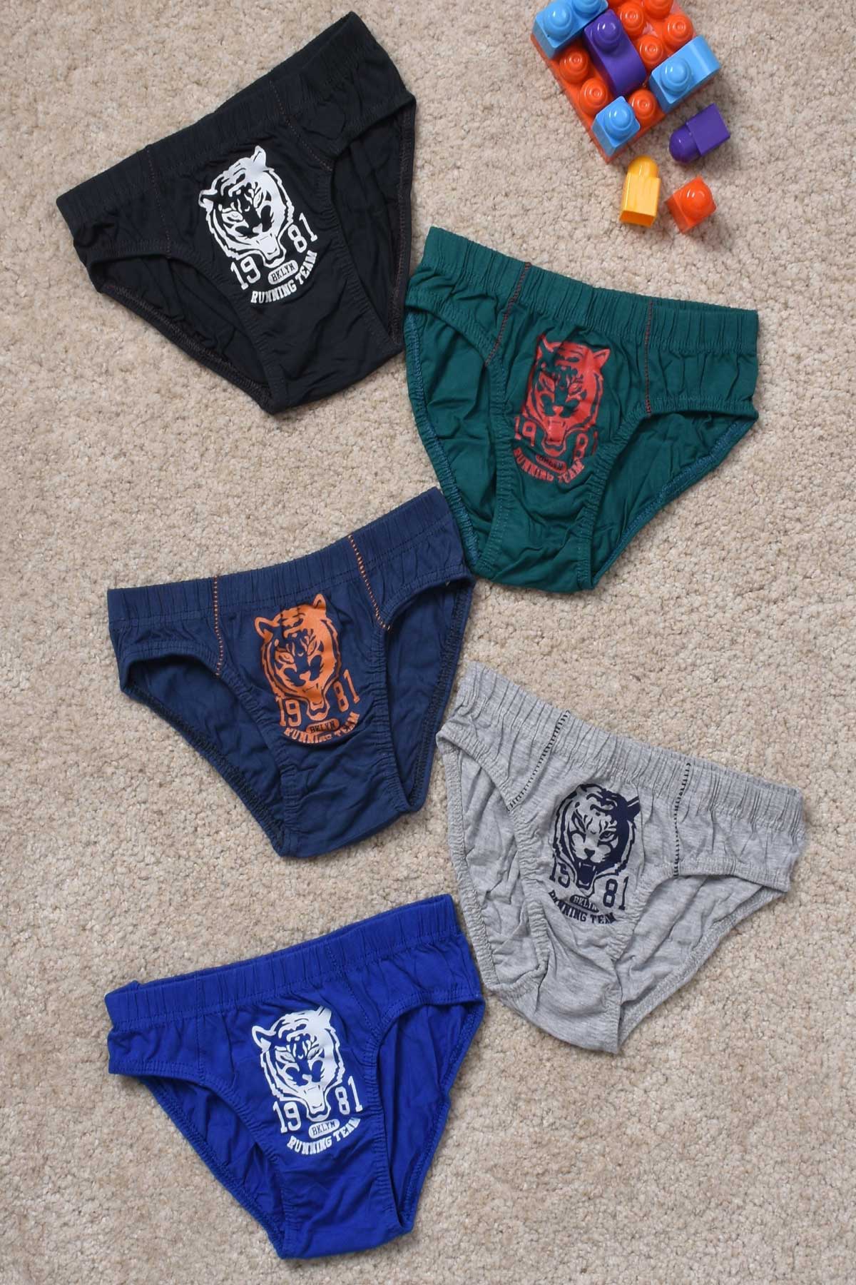 Koza Erkek Çocuk Aslan Baskılı Pamuk Külot - Thumbnail