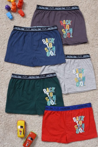 KOZA - Koza Erkek Çocuk Boxer Back To Sch Oll Baskılı