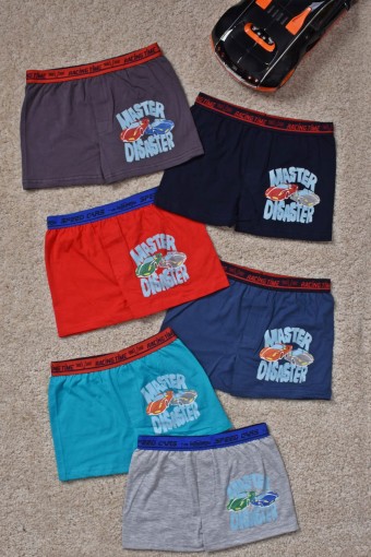 KOZA - Koza Erkek Çocuk Boxer Araba Desenli Baskılı