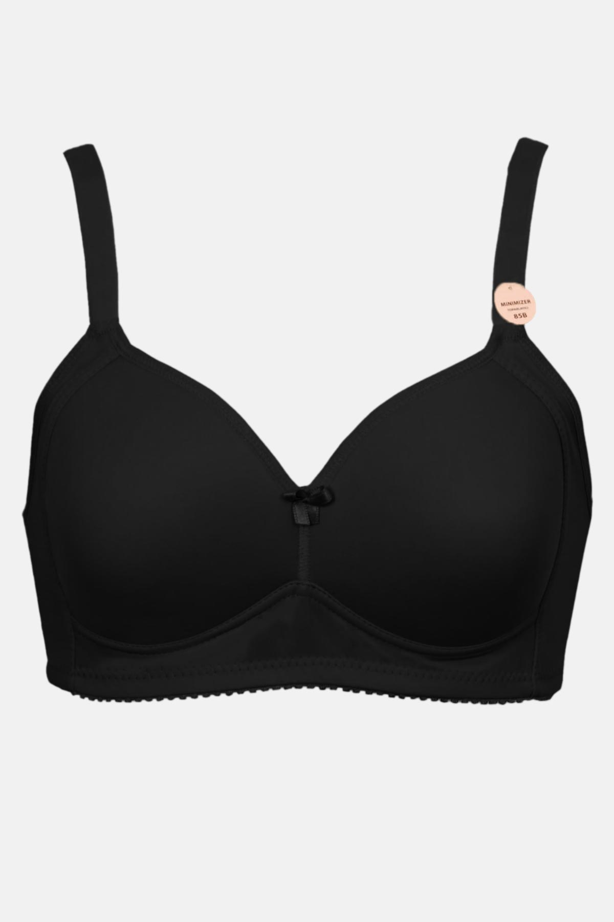 Koza Kadın Balensiz Üçgen Minimize Battal Beden Sütyen - Siyah - Thumbnail