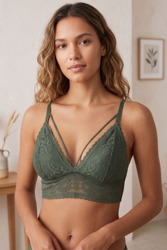 KOZA - Koza Kadın Bralet Soft İpli - Küf Yeşili