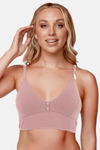 KOZA - Koza Kadın Büstiyer Düğmeli Fitilli Pamuklu - Kiremit (1)