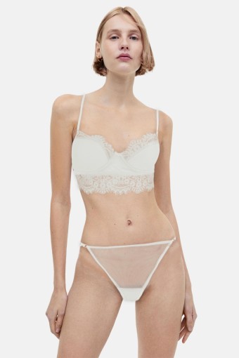 KOZA - Koza Kadın Dantelli Desteksiz Sütyen - Ekru