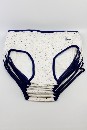 KOZA - Koza Kadın Slip Külot Desenli Büyük Beden - İndigo - L