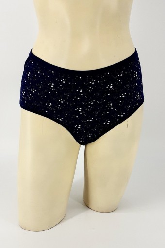 KOZA - Koza Kadın Desenli Pamuk Slip Külot - Lacivert - L