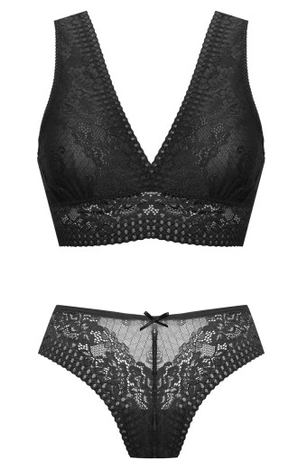 KOZA - Koza Kadın Desteksiz Fantezi Dantelli Tül Sütyen Takımı - Gülkurusu (1)
