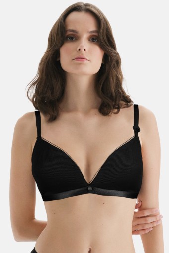 KOZA - Koza Kadın Desteksiz Sütyen Feel Comfortable Balensiz - Siyah
