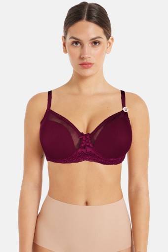 KOZA - Koza Kadın Desteksiz Sütyen Minimizer Dantel ve Tül Detaylı - İndigo (1)