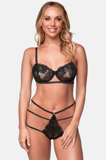 KOZA - Koza Kadın Fantasy Shines In Desteksiz Büstiyer Takım - Siyah (1)