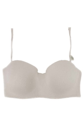 KOZA - Koza Kadın Fitilli Pamuk Straplez Sütyen - Ekru