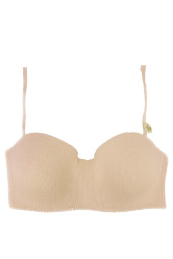 KOZA - Koza Kadın Fitilli Pamuk Straplez Sütyen - Ten