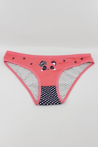 KOZA - Koza Kadın Desenli Arkası Puanlı Pamuk Slip Külot