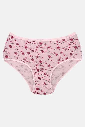 KOZA - Koza Kadın Desenli Pamuk Slip Külot - Pembe - XL