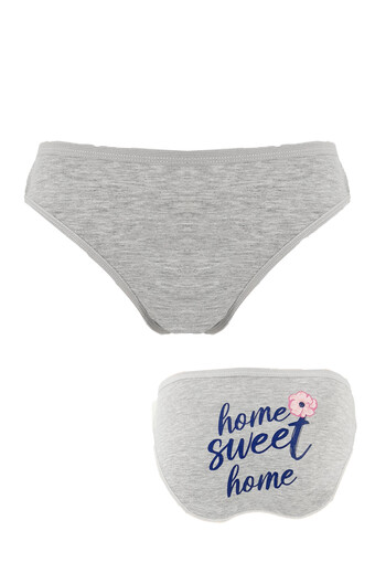 KOZA - Koza Kadın Home Sweet Home Desenli Pamuk Slip Külot (1)
