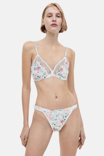 KOZA - Koza Kadın Love Story Çiçek Desenli Bralet Takım - Çok Renkli