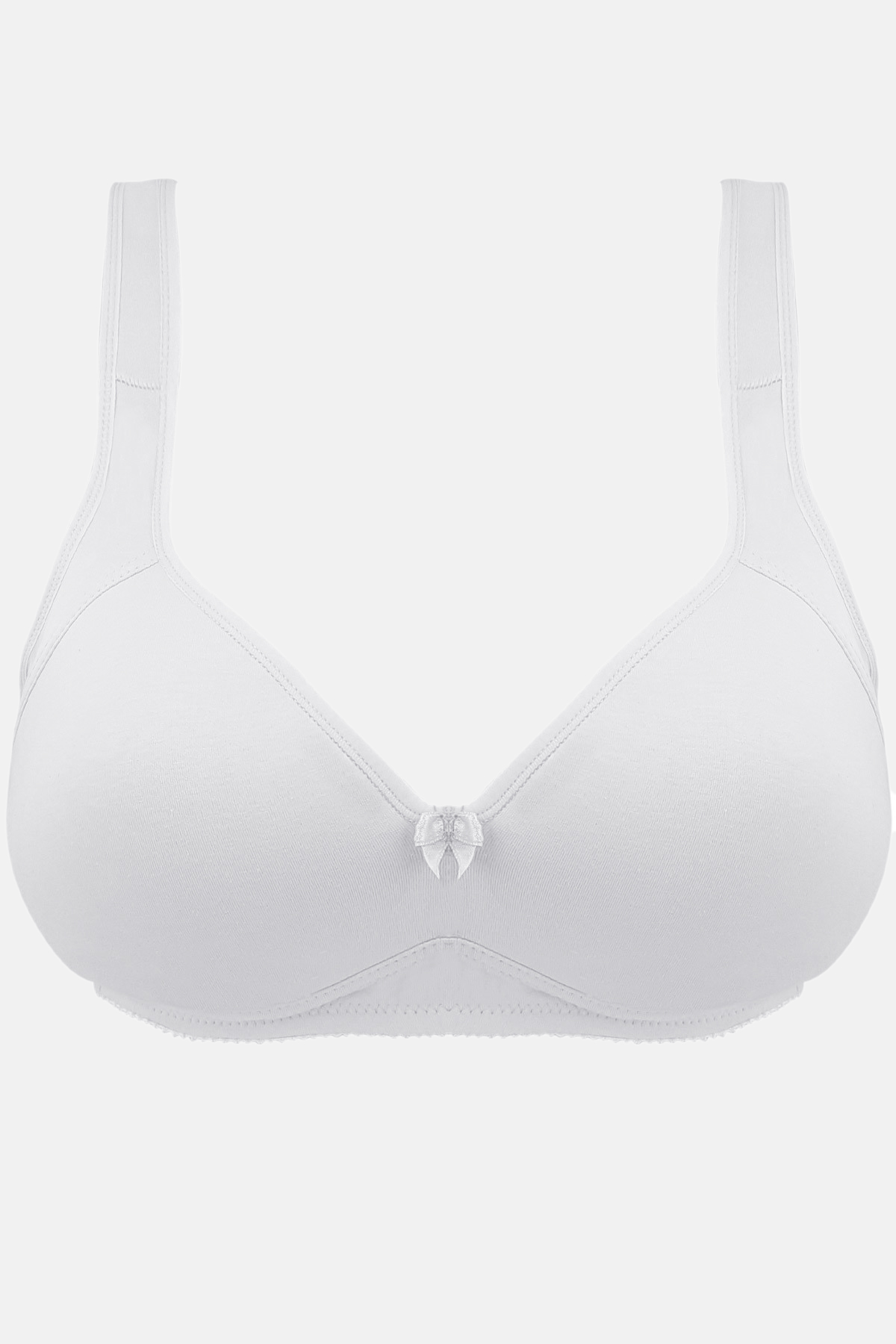 Koza Kadın Penye Toparlayıcı Büyük Beden Sütyen - Beyaz - Thumbnail