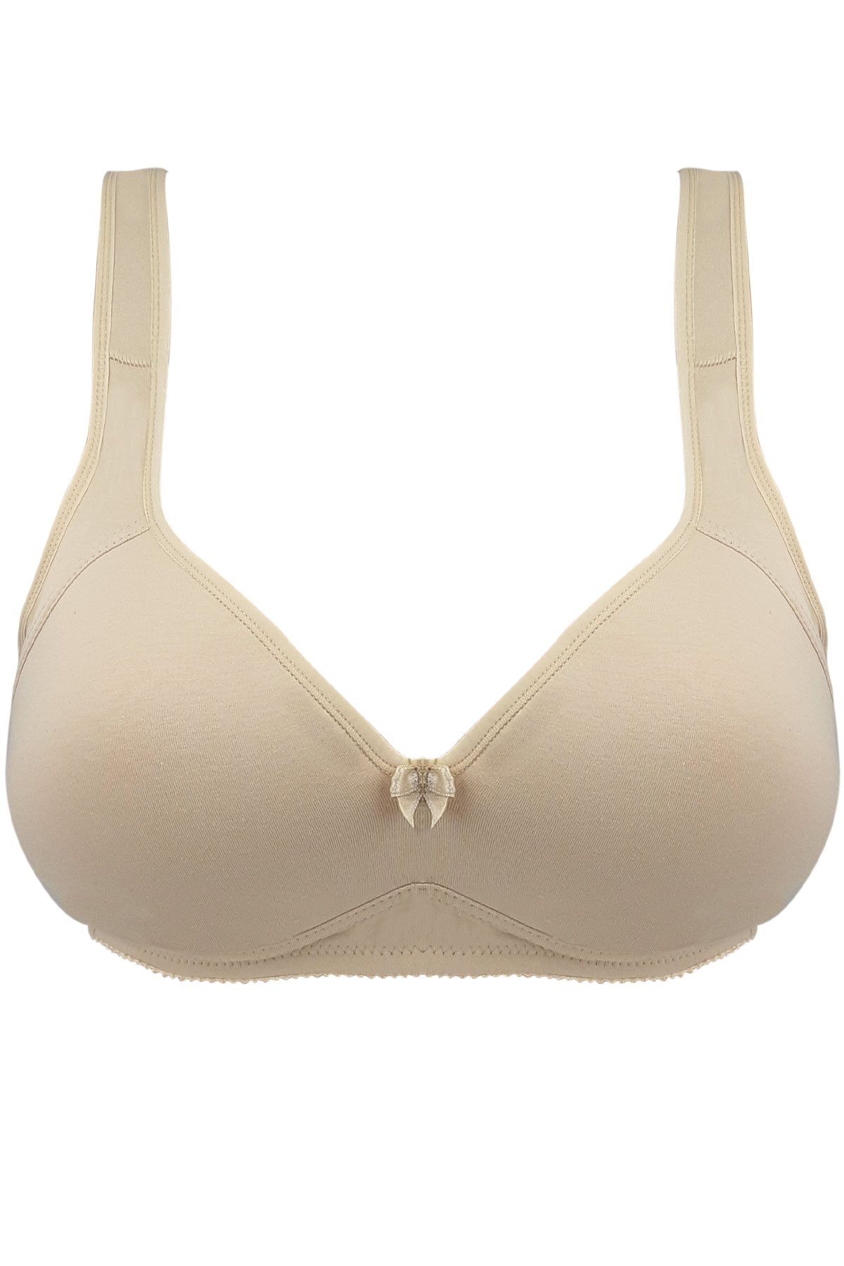 Koza Kadın Penye Toparlayıcı Büyük Beden Sütyen - Ten - Thumbnail