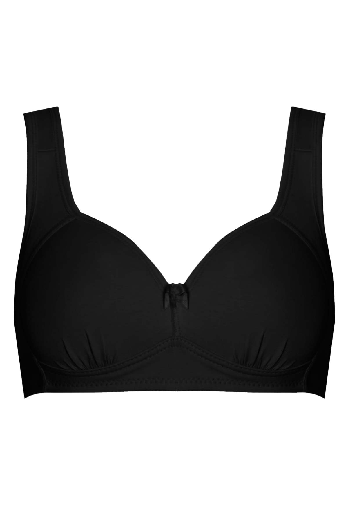 Koza Kadın Penye Toparlayıcı Sütyen - Siyah - Thumbnail