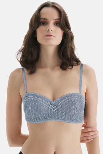 KOZA - Koza Kadın Polyamid Dantelli Straplez Sütyen - Bordo (1)