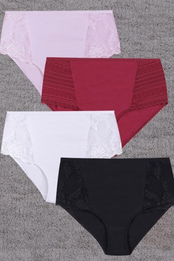 KOZA - Koza Kadın Bato Külot Yüksek Bel Dantelli Pamuklu (1)