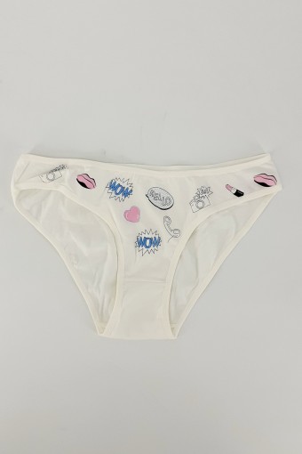 KOZA - Koza Kadın Baskılı Slip Külot